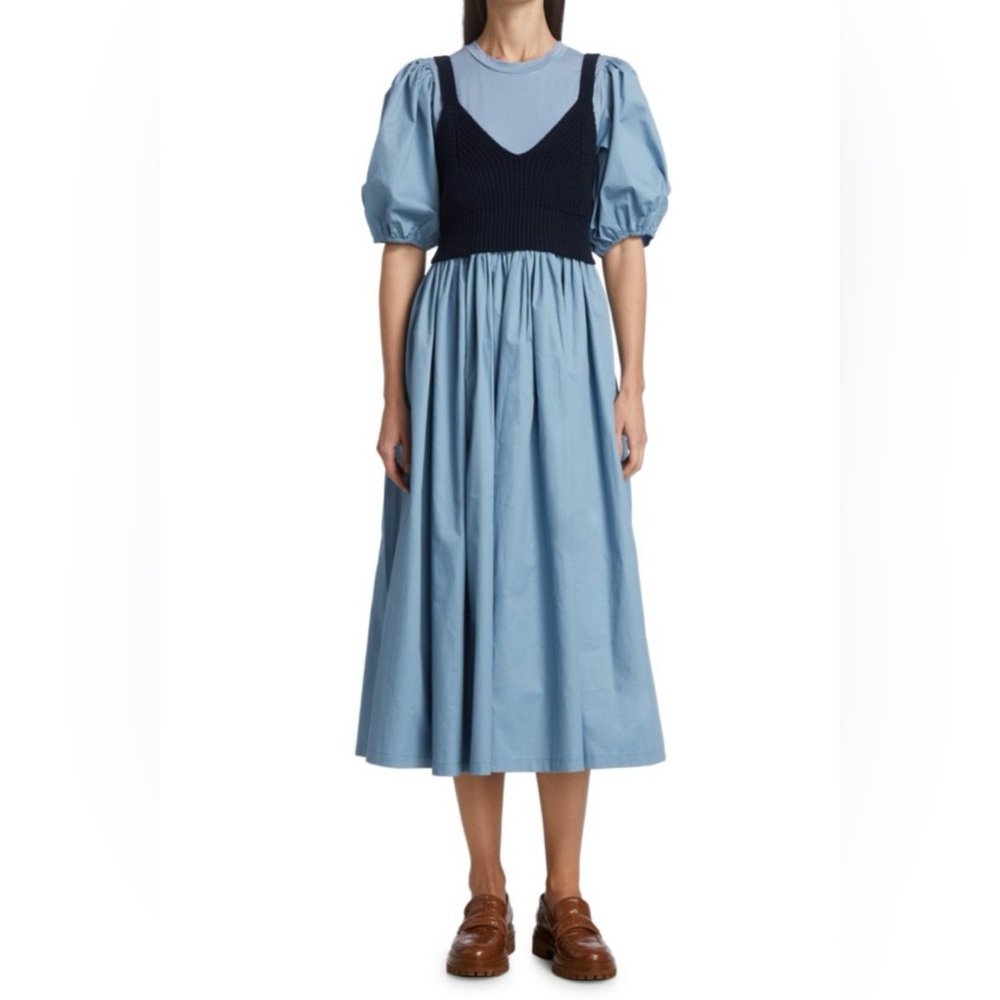 En Saison Blue Midi Dress